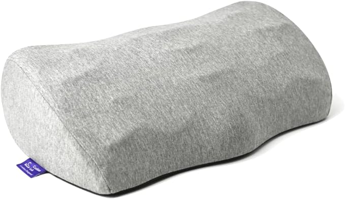 C CUSHION LAB Ergonomic Foot Rest for Under Desk - Patented Massage Ridge Design Memory Foam Foot Stool Pillow for Work, Home, Gaming, Computer, Office Chair - Footrest for Back & Hip Pain Relief