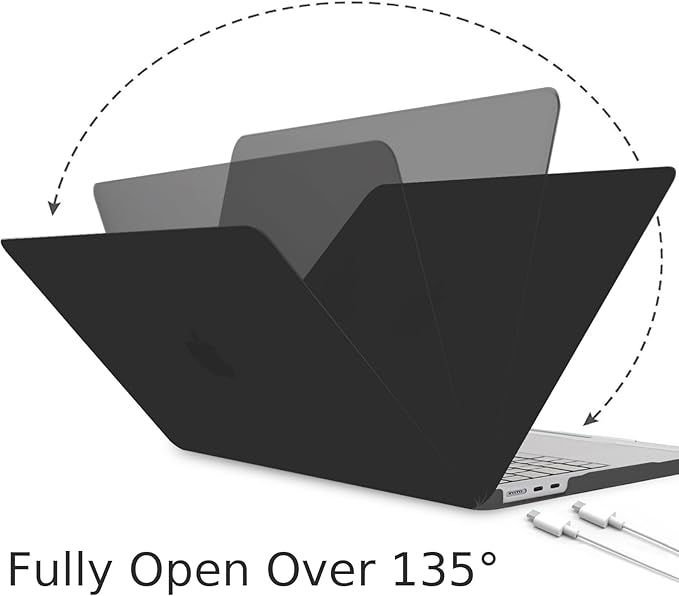 B BELK Compatible with MacBook Air 13.6 inch Case M5 2026 2025 2024 2023 2022 M4 M3 M2 A3449 A3240 A3113 A2681 Liquid Retina Display, Plastic Hard Shell Case+Keyboard Cover+Screen Protector, Black