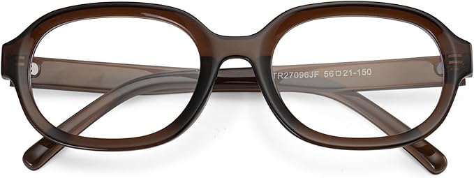Dollger Blue Light Glasses for Women Oversized Oval Fashion Computer Glasses Retro Chunky Frame Clear Lens