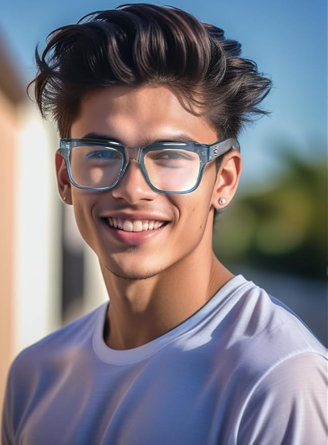 VISOONE TR90 Square Blue Light Blocking Glasses Fashion Computer Eyewear for Women and Men RANDI