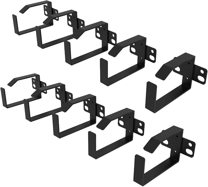 10 Pack of 1.7 x 2.7in Server Rack Cable Management D-Ring Hooks - Network Rack-Mount Cord Organizer Ring Set for Power Cords, Fiber Optic or Network Patch Cables (10DRing) by Followme
