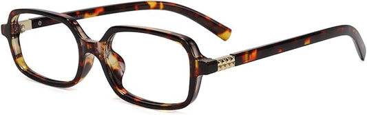 Slocyclub Square Blue Light Blocking Glasses for Women Men Vintage Rectangular Frame Eyeglasses Retro Small Square Glasses