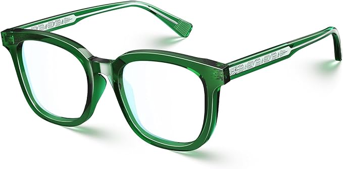 VISOONE Square Blue Light Blocking Glasses TR90 Anti Glare Computer Gaming for Women Men NOE