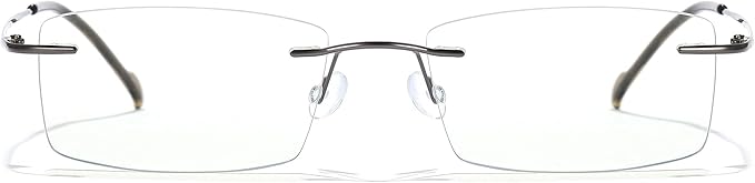 Cyxus 11g Titanium Blue Light Blocking Glasses Men Woman Rimless Ultralight Computer Gaming Office Study Eyeglasses 8602