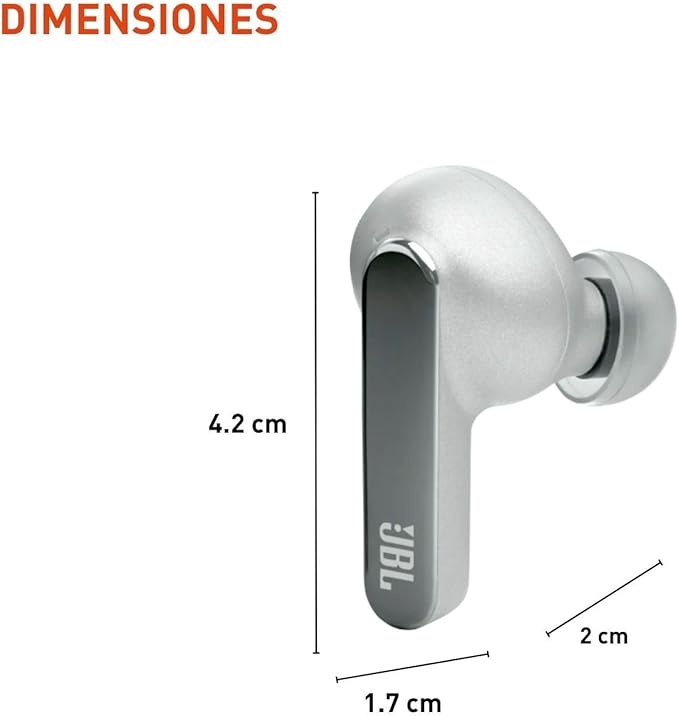 JBL Live Pro 2 - True Wireless Noise Cancelling Earbuds, up to 40 Hours of Playback with Wireless Charging, 6 mics for Perfect Calls, Touch & Voice Control, IPX5 Water Resistant (Silver)