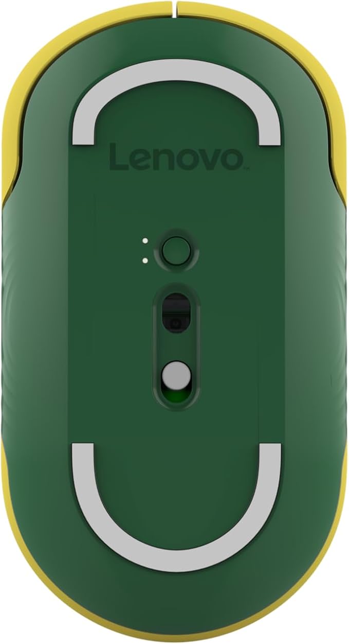 Lenovo 350 Bluetooth Silent Mouse (Fan Edition), Wireless Ergonomic Ambidextrous Design, Bluetooth 5.3, Adjustable DPI up to 2400, 36 Month Battery Life, Recycled Materials, Brazil Flag