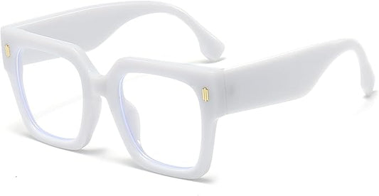 Breaksun Fashion Oversized Blue Light Blocking Glasses for Women Men Trendy Big Square Frame Computer Eyeglasses