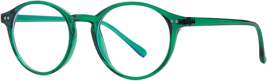 Gleyemor Blue Light Glasses for Men Women, Vintage Round Frame Computer Eyeglasses