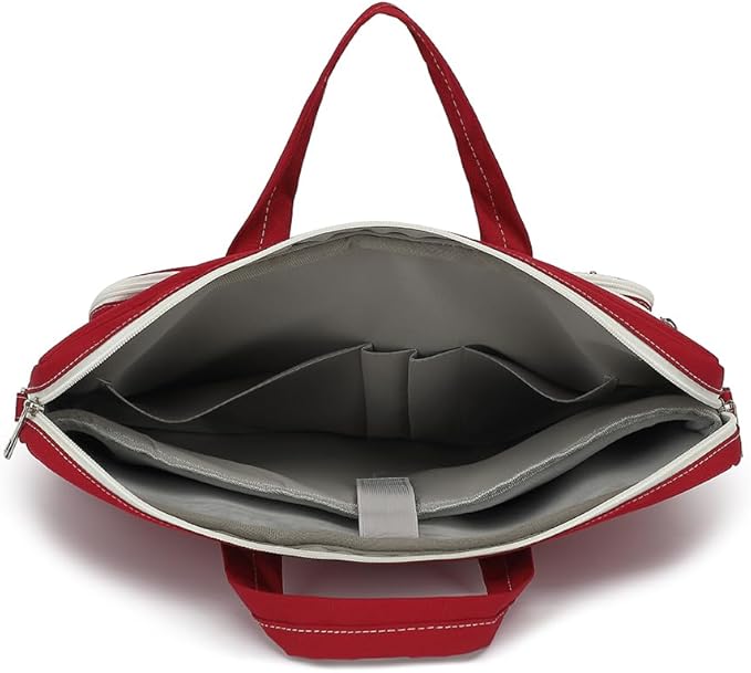 15-15.6 inch Laptop Shoulder Bag, for MacBook Pro 16, Hp Lenovo Dell 14 inch Waterproof Messenger Bag Case Sleeve (Wine red)