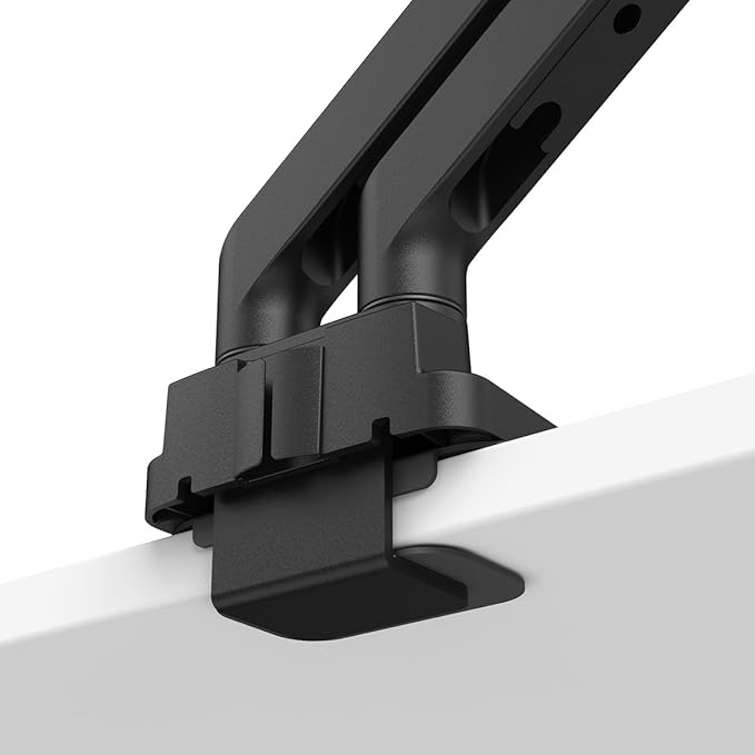 BenQ BDH01 Dual Monitor Arm -Gas Spring Monitor Stand for 2 Screens Up to 35'' & 44lbs, Heavy Duty, Quick Installation, No Sagging, Top Clamp and Grommet Base, Reinforcement Plate, VESA 75x75 &100x100