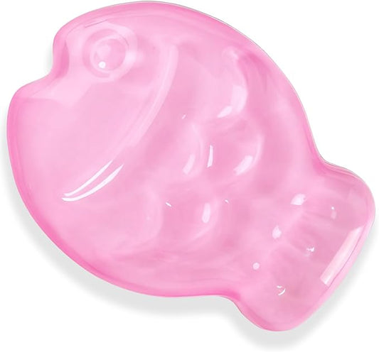 Gel Wrist Rest for Keyboard and Mouse Transparent Pink Ocean Fish Elbow Pad Cushion Ergonomic Cute Clear Cool Mouse Wrist Pad Silicone Non-Slip Support for Computer Gaming Home Office Hand Pillow