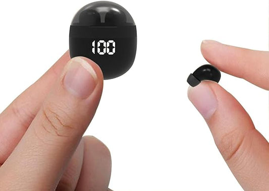 Invisible Mini Earbuds Wireless Bluetooth - Ultra Small in-Ear Headset Wireless Invisible Smallest Bluetooth Earbuds - Fitable for All Type Ears Stereo Sound Earphones IPX5 Waterproof