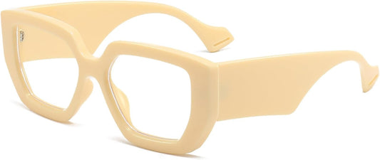 AIEYEZO Thick Frame Blue Light Glasses Men Women, Fashion Square Computer Eyeglass Anti Eyestrain & Prevent Headache
