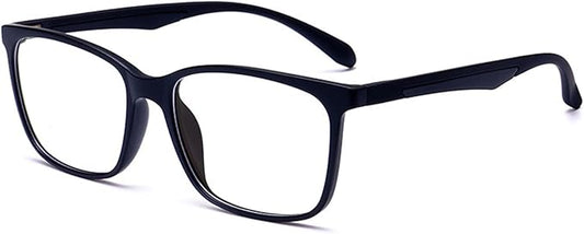 ANRRI Blue Light Blocking Glasses, Anti Eyestrain Lens Lightweight Frame Eyeglasses, Black, Men/Women