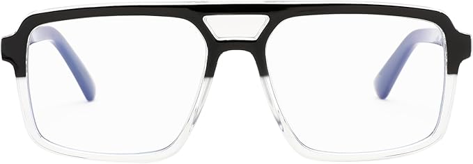 FEISEDY Retro Aviator Blue Light Glasses for Men Women Square Frame Computer Reading/TV/Phones Glasses B0209