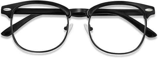 Blue Light Glasses Men and Woman, 99% Blue Light Blocking Glasses for Computer Gaming TV Phone Screen Half Frame