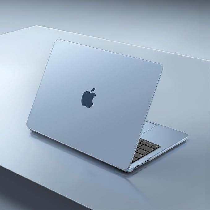 MOSISO Compatible with MacBook Air 13 inch Case M5 2026 M4 2025 M3 M2 2024-2022 A3449 A3240 A3113 A2681, Hard Shell&Keyboard Cover&Screen Film&Type C for MacBook Air 13.6 inch Case, Sky Blue