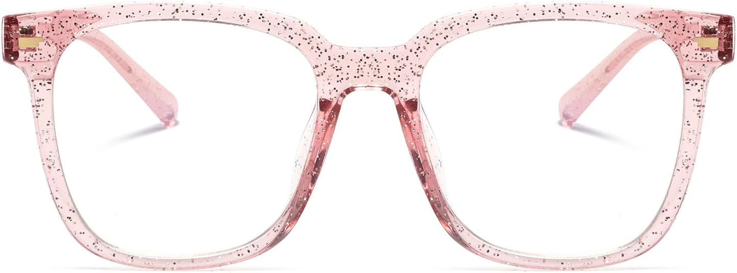 PANNER Oversized Square Blue Light Blocking Glasses for Women Men Anti Glare Reduce Eyestrain Computer Glasses