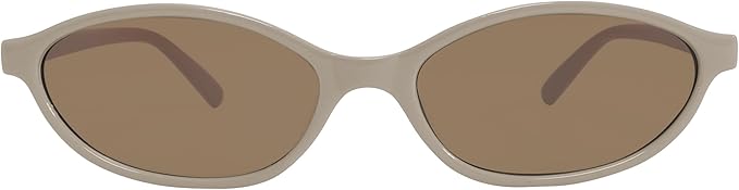 GUVIVI Retro Oval Sunglasses for Women Chic Cat Eye 90s Sunnies Lightweight Narrow Shades Trendy UV protection Sun Glasses