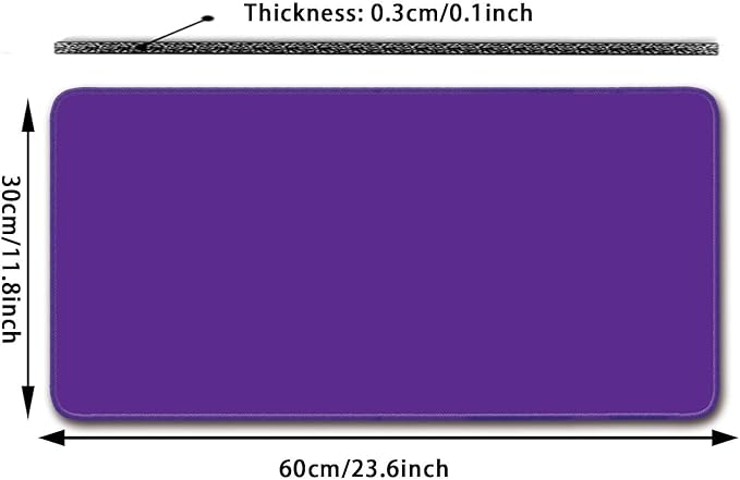 Large Mouse Pad, Non-Slip Desk Blotter, Office Desk Mat, Desk Pad Protector, Laptop Desk Pad, Desk Writing Pad for Office and Home, Purple, 24x12 inch