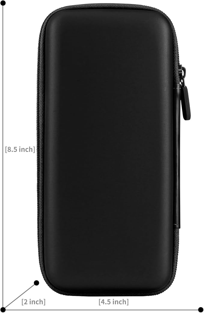 iMangoo Travel Essential Electronics Organizer Charger Case, Shockproof Dual Zipper Power Bank Cables Tech Accessories Pouch Purse, Men & Women Travel Must Have Storage Bag, 8.5x4.5x2 inch Black