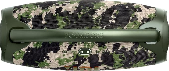 JBL Boombox 3 Waterproof Portable Bluetooth Speaker Bundle with gSport Case and Accessory Pouch (Green Camo)
