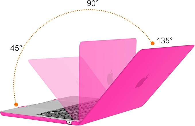 MOSISO Compatible with MacBook Air 13 inch Case M5 2026 M4 2025 M3 M2 2024-2022 A3449 A3240 A3113 A2681,Hard Shell&Keyboard Cover&Screen Film&Pouch for MacBook Air 13.6 inch Case, Bright Rose