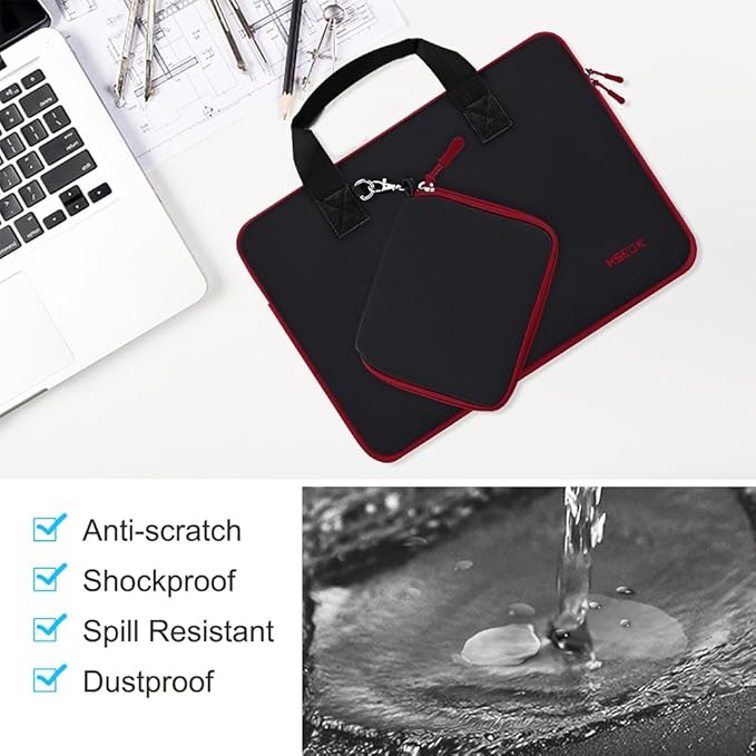 11.6 12.9 13 inch Elastic Laptop Sleeve with Small Case Compatible with 13 inch MacBook Neo Air Pro M5/M4/M3/M2/M1, iPad 13 12.9, XPS 13 and Most 11.6 12.9 13 inch Notebooks Tablets,B01K02