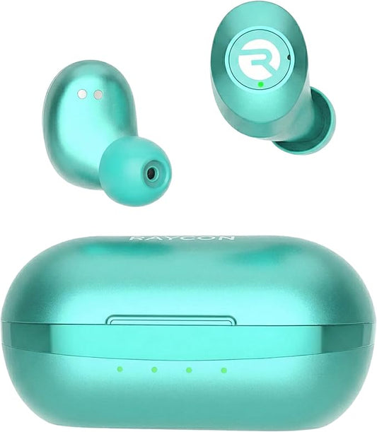 Raycon Everyday Classic Bluetooth Wireless Earbuds + Microphone with Active Noise Canceling, Sweat & Water-Resistant Earphones, Ear Buds Wireless Bluetooth 32 Hours Playtime (Mint)
