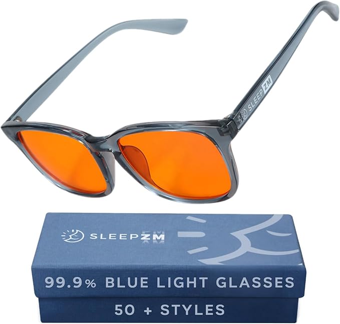 Sleep ZM Blue Light Blocking & Light Sensitivity Glasses - 8 Lens Types for Comfort, Relaxation, Sleep & Relief - 50+ Styles