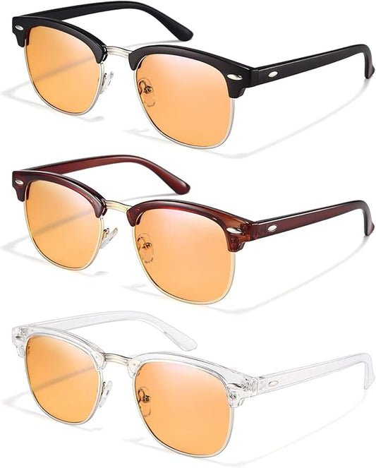 racico Blue Light Glasses for Men & Women - Mixed Material + Metal Frames with UV Protection Coating