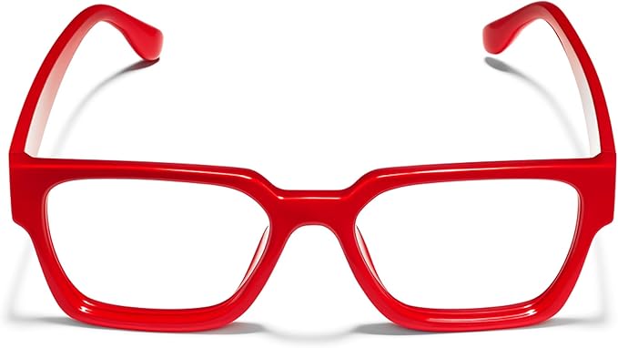 livho Oversized Eyewear Frame for Woman and Men - Rectangle Fashion Glasses for Computer, Chic Preppy Frame