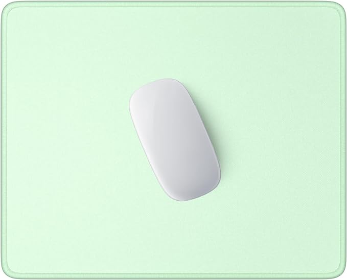 Hsurbtra Mouse Pad, Premium-Textured Square Mousepad 10.2 x 8.3 Inch, Stitched Edge Anti-Slip Waterproof Rubber Pretty Cute Computer Mat for Office Gaming Laptop Women Kids Lake Green