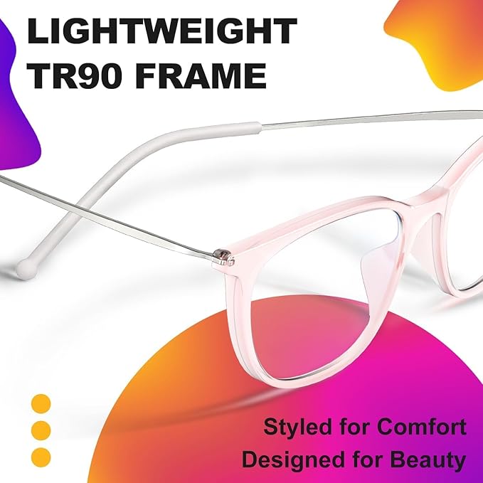 VISOONE Light Weight Slip Resistant Blue Light Blocking Computer Glasses with Anti Glare UV400 for Man Women GAEL