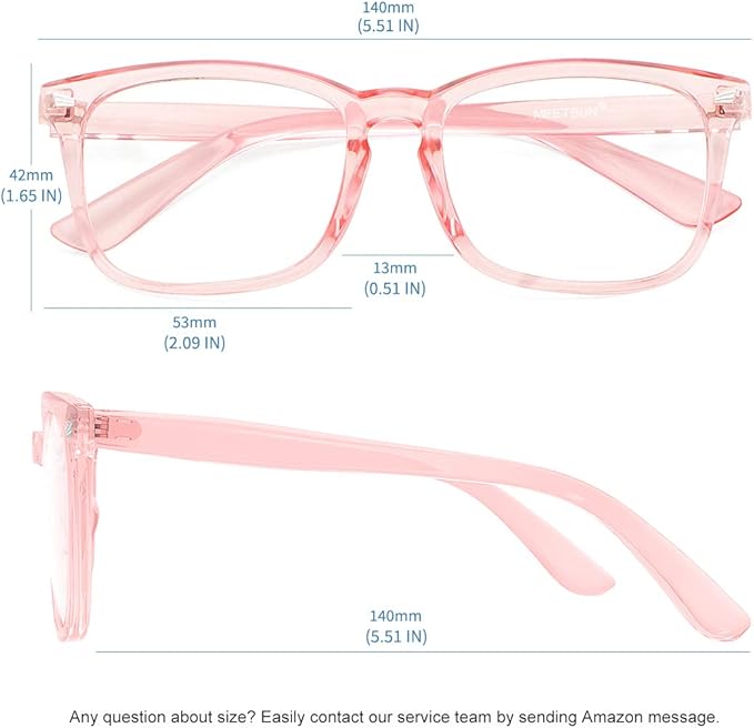 MEETSUN 3-Pack Blue Light Blocking Glasses, Anti Eye Strain Headache (Sleep Better), Computer Glasses UV400 Lens (Coffee + Pink + Grey)