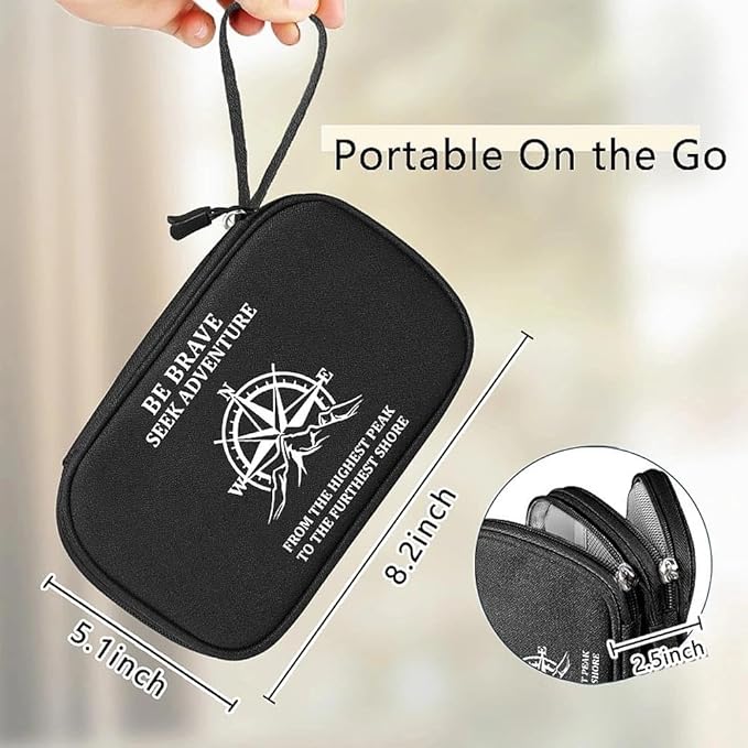 COSHAYSOO Personalized Travel Gifts for Men Teen Boy Travelers Who Have Everything Traveling a Lot, Electronics Cord Cable Organizer Bag Trip Vacation Cruise Airplane Gadgets Essentials, Compass