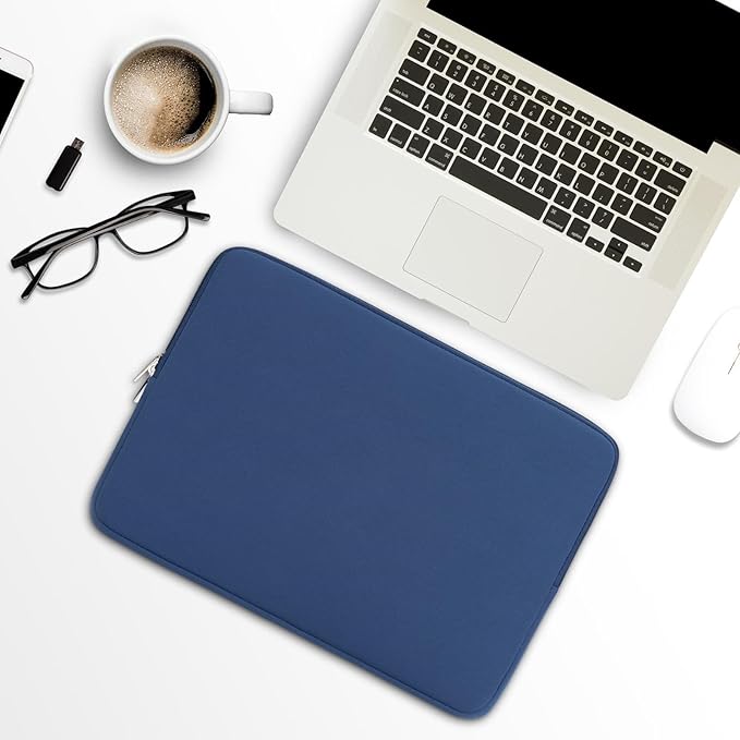 RAINYEAR 13 Inch Laptop Sleeve Compatible with 13.3" MacBook Air/Pro M1 M2 M3 M4 M5 A3449 A3240 A3113 A2681 A2338 Carrying Computer Bag Protective Cover Case (Navy Blue)