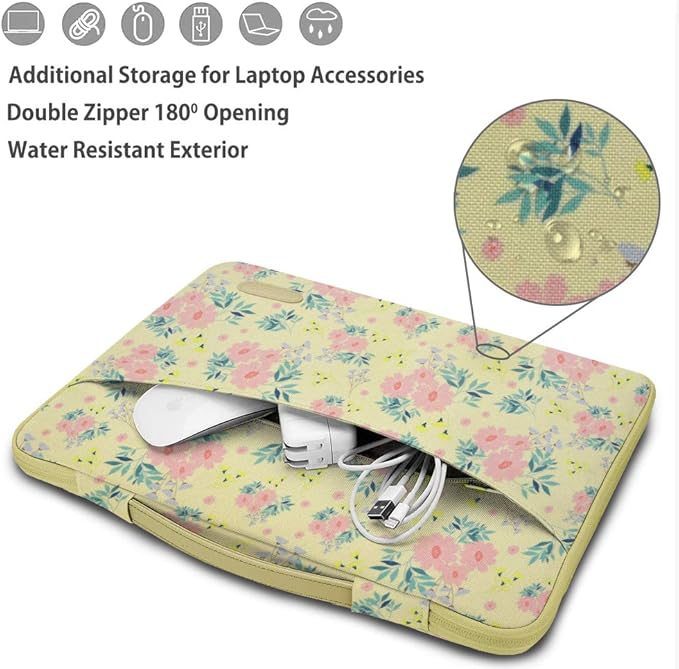 Hseok Laptop Sleeve 13-14 Inch Case Briefcase Compatible with MacBook Neo Pro 14 M5/M4/M3/M2/M1, All Models 13.3 Mac Air/Pro, XPS 13 14, Most Popular 13"-14" Notebooks,B01G01