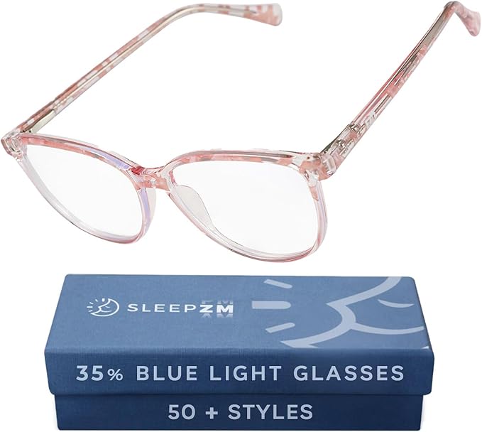 Sleep ZM Blue Light Blocking & Light Sensitivity Glasses - 8 Lens Types for Comfort, Relaxation, Sleep & Relief - 50+ Styles