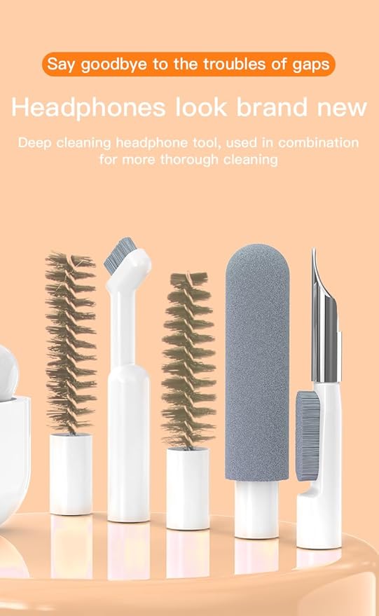 32-in-1 Multi-Functional Cleaning Kit for Electronics inlcuding Headphones,Mobile Phones,Computer,Monitor,Lens and etc, Compact and Portable Design (Black) - Image 6