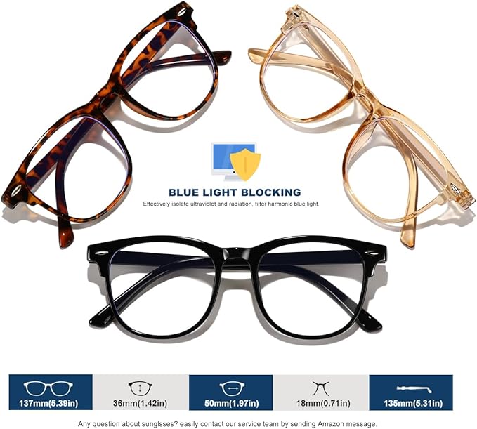 GFUIARA Blue Light Blocking Glasses for Women Men,Fashion Square Blue Blockers Glasses,Computer/TV/Phones/Gaming Glasses