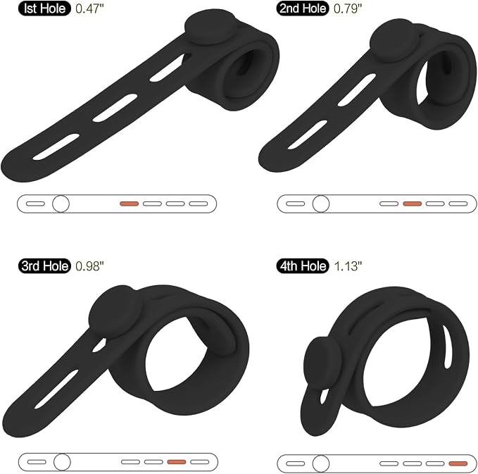 Donruby 24Pcs Silicone Cable Ties - Reusable & Washable with Locking Buckles, Adjustable Fastening Cable Management Straps, Multi-Purpose High Elasticity Cord Organizer (Black & White) - Image 3