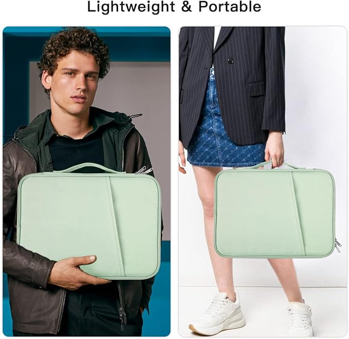 12.9 Inch Tablet Sleeve Bag for 2025 2024 iPad Pro M5 M4/iPad Air M4 M3 M2 13"/Pro 12.9",Samsung Galaxy Tab S9+Plus,S8+,S7+ Plus,S7 FE 12.4" Carrying Case,Surface Pro 11 Snapdragon,10,9,8,X Bag-Green