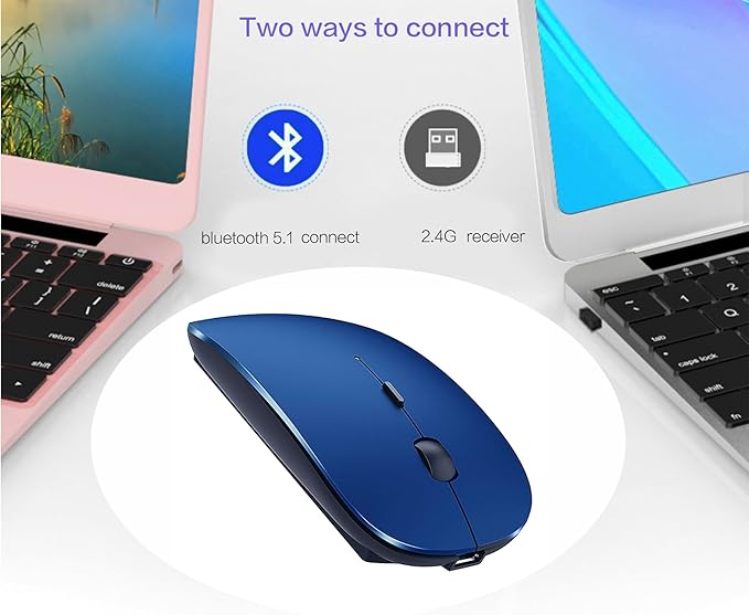 PEIBO Bluetooth Wireless Mouse for Laptop mac MacBook ipad MacBook air MacBook pro pc Desktop Computer Windows Chromebook Notebook