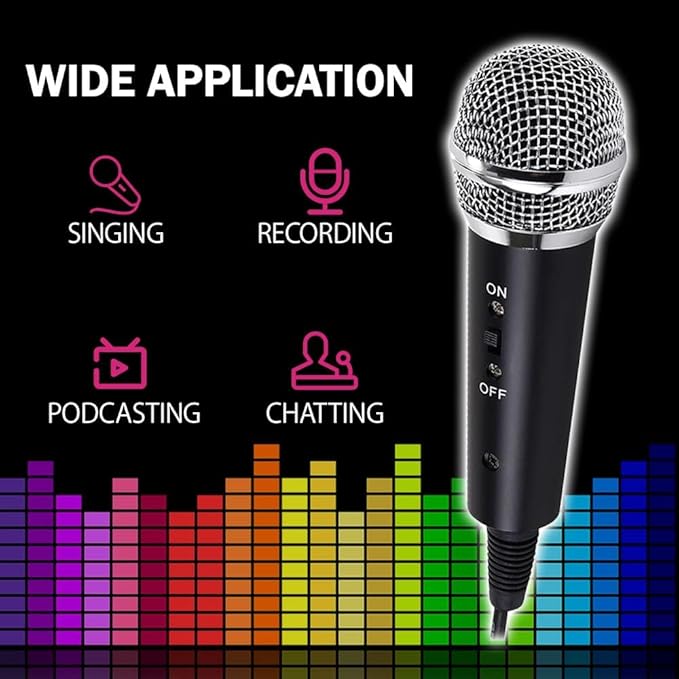 Japard Gaming USB Microphone for PC High Sensitivity, Mini Condenser 3.5 mm Plug for iPhone iPad Android, Broadcast Music Recording Set for Computer Meeting Podcast, Gift for Kids