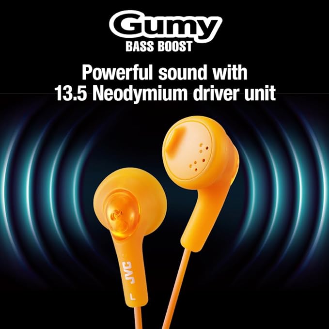 JVC HAF160D Gumy Ear Bud Headphone Orange