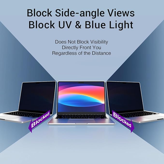Magnetic Privacy Screen Protector Compatible with Macbook Pro 16 Inch 2021-2026 M1 M2 M3 M4 M5 Pro Max, Removable Laptop Screen Protector Privacy Screen Filter Shield Anti Glare Anti Spy