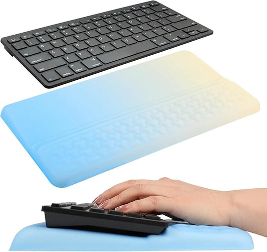 Keyboard Wrist Rest with Ergonomic Height - Computer Keyboard Stand & Soft Cushioned Pad for Wrist Pain Relief - Non-Slip Typing Support for Office, Gaming & Home(Gradient)