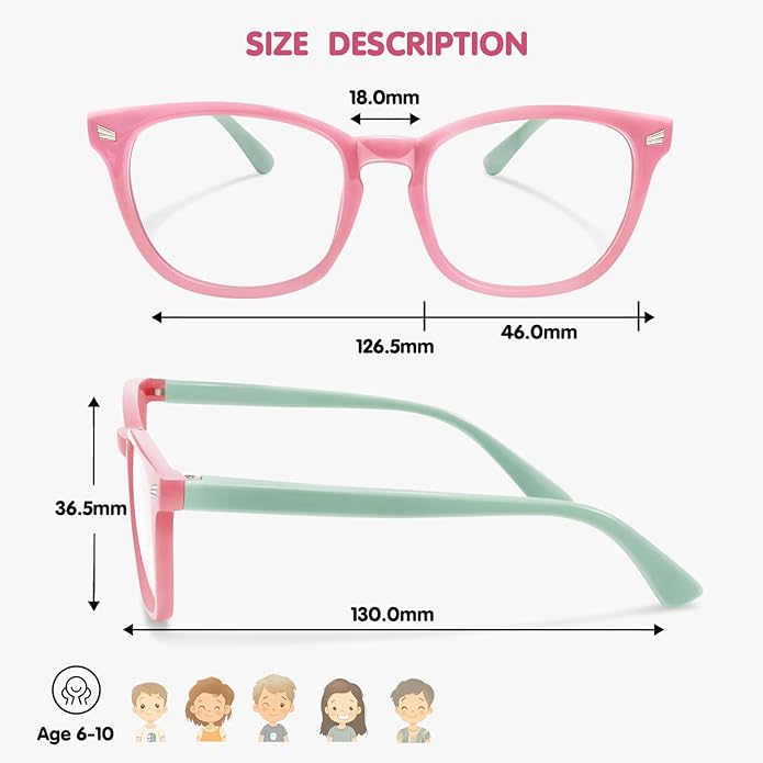 CHEERS DEVICES Blue Light Blocking Glasses for Kids Boys Girls Teens - Computer Glasses with Unbreakable Frame and Anti-Glare