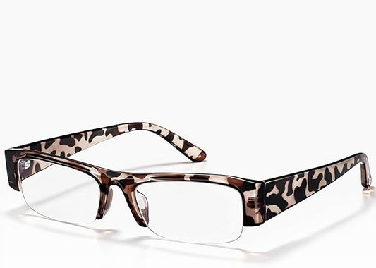 livho Retro Chic Blue Light Glasses for Woman - Early 2000s Narrow Rectangular Frame, Blue Light Blocking with Soft Case